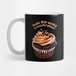 Chocolate Coffee Cupcake with Chocolate Kisses on Frosting Mug